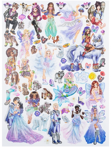 Картинка Альбом для творчества с блестящими наклейками Fantasy Model Stickerworld TOPModel для девочек 0411668/0011668 4010070596156 фото 7