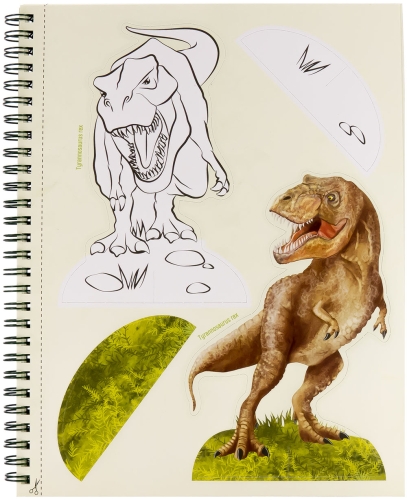 Картинка Альбом для игр и раскрашивания Динозавры с картонными фигурками Dino World Activity Book 046640/006640 4010070349127 фото 4
