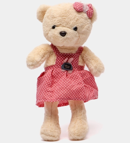Картинка Мягкая игрушка Медведь 40 см в красно-розовом сарафане ТО-МА-ТО DL404012102R 4610136044852 фото 7