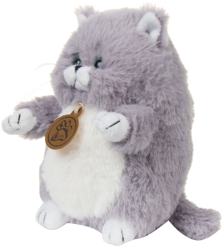Картинка Игрушка мягкая Толстый кот 16 см (серый) Lapkin AT365235 4627093652358 фото 3