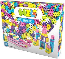 Картинка Конструктор пластиковый Meli Basic Розовый (1000 элементов) 33 x 6 x 27 см Meli 50031 5902431290126