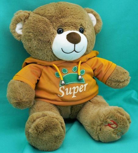 Картинка Мягкая игрушка Медведь 30 см в оранжевой толстовке ТО-МА-ТО DL203006908Y 4610136044296 фото 9