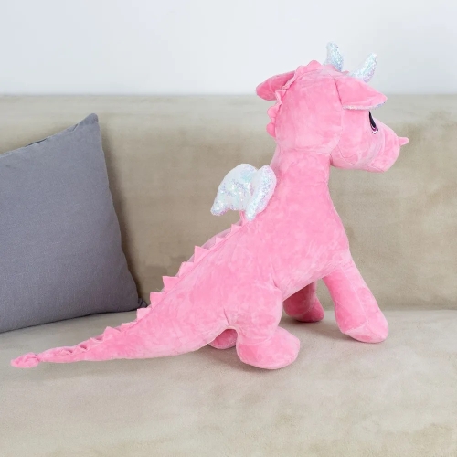Картинка Мягкая игрушка Дракон 45 см (розовый) ТО-МА-ТО JX604518803P 4660185257444 фото 5