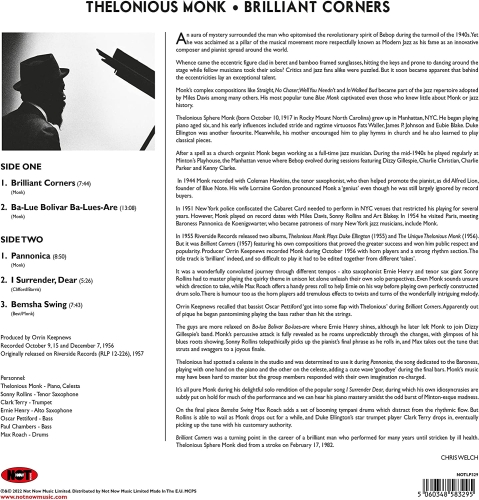 Картинка Thelonious Monk Brilliant Corners (LP) Not Now Music 401546 5060348583295 фото 2
