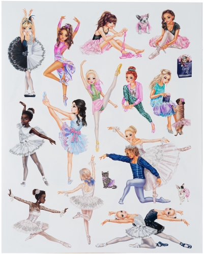 Картинка Альбом для творчества с наклейками TOPModel Ballet Stickerworld Балет стикеры Топ модель Балерина 0411581/0011581 4010070586850 фото 4