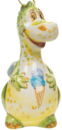 Картинка Фигурка декоративная Дракончик с мороженым керамический авторской ручной работы КМ Ариадна КМА-ФД-36 2424680006547 фото 2