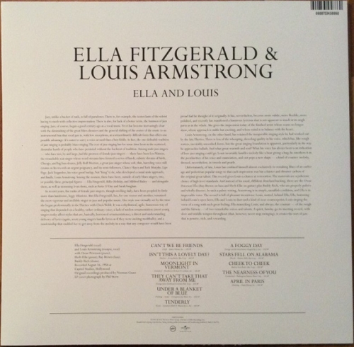 Картинка Ella Fitzgerald & Louis Armstrong Ella & Louis (LP) Verve Records 391662 0600753458860 фото 3