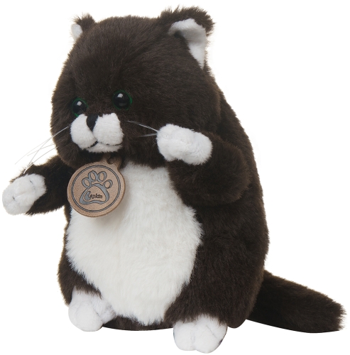 Картинка Игрушка мягкая Толстый кот 16 см (горький шоколад) Lapkin AT365257 4627093652570 фото 3
