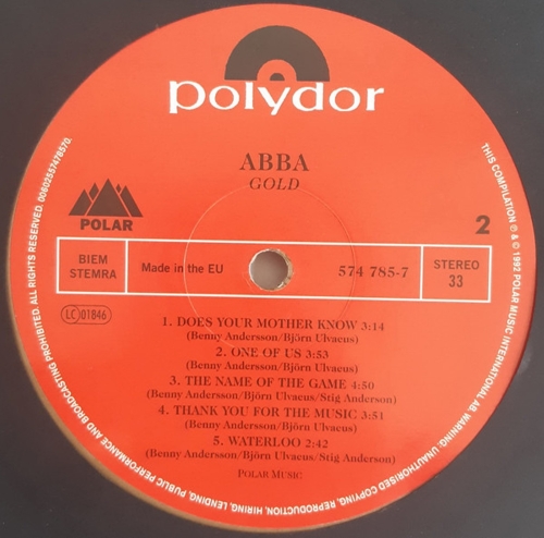 Картинка ABBA Gold Greatest hits Gold Vinyl (2LP) Universal Music 393765 602577629211 фото 7