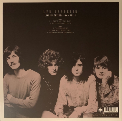 Картинка Led Zeppelin Live in the USA 1969 Vol.2 (LP) Expensive Woodlands Recordings Music 401934 803343269666 фото 3