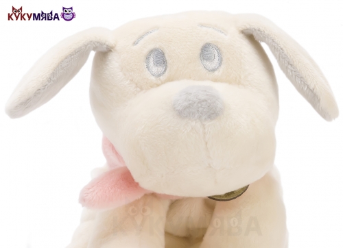 Картинка Игрушка мягкая Собака 15 см (белая/розовая) Lapkin AT365199 4627093651993 фото 2