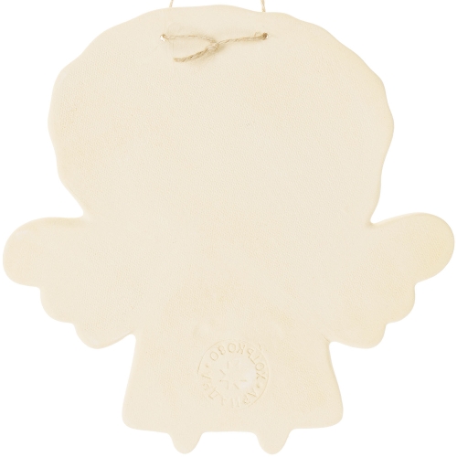 Картинка Панно декоративное Ангелочек со свечкой в белом платье керамическое авторской ручной работы КМ Ариадна КМА-ПД-81 2424680008282 фото 5
