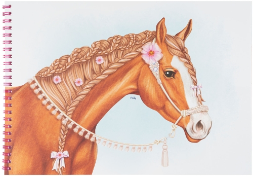 Картинка Альбом для раскрашивания Лошади Мечты Miss Melody Style Your Horse 0411583 4010070587932 фото 4