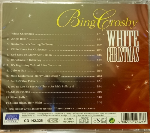 Картинка Bing Crosby White Christmas (CD) Music 401950 9002986423263 фото 2