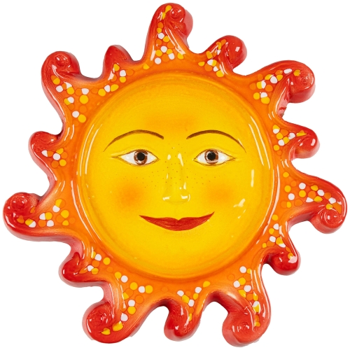 Картинка Панно декоративное Солнце керамическое авторской ручной работы КМ Ариадна КМА-ПД-70 2424680008060