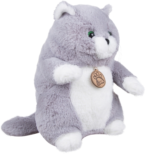 Картинка Игрушка мягкая Толстый кот 26 см (серый) Lapkin AT365273 4627093652730 фото 3