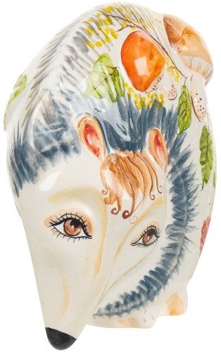 Картинка Фигурка декоративная Ежик с грибочками керамический авторской ручной работы КМ Ариадна КМА-ФД-29 2424680006424 фото 2