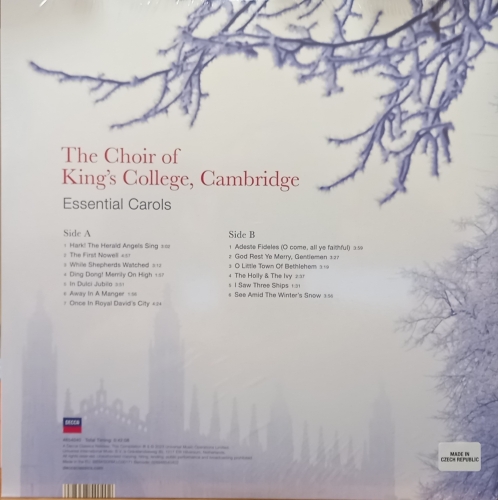 Картинка Essential Carols The Choir of King's College Cambridge Blue and White Marble Vinyl (LP) Decca Music 401986 028948540402 фото 3