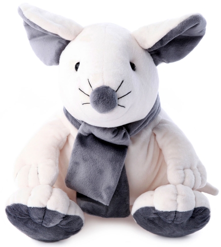 Картинка Мягкая игрушка Мышь 17 см (белая) Lapkin AT365275 4627093652754