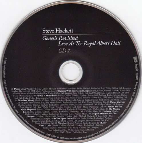 Картинка Steve Hackett Genesis Revisited Live At The Royal Albert Hall (3 LP + 2 CD) Sony Music 401627 194397567519 фото 5