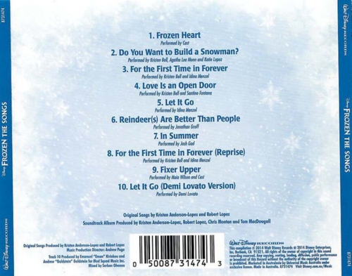 Картинка Disney Frozen The Songs (CD) Walt Disney Records Music 401977 050087314743 фото 2