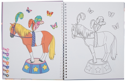 Картинка Альбом для творчества с набором фломастеров Miss Melody Horse Show Мисс Мелоди для девочек 046049 4010070566746 фото 7