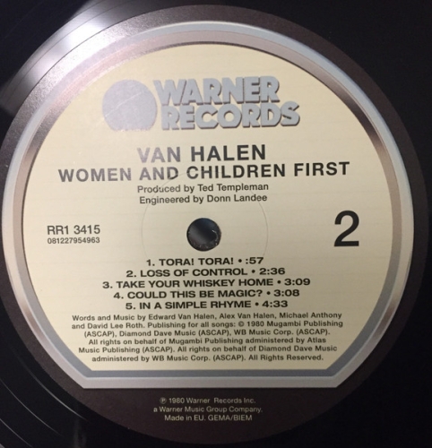 Картинка Van Halen Women And Children First (LP) Warner Music 401722 081227954963 фото 3