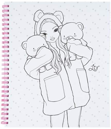 Картинка Альбом для творчества и рисования TOPModel TEDDY COOL Colouring Book раскраска топ модель для девочек 0411652 4010070594893 фото 8