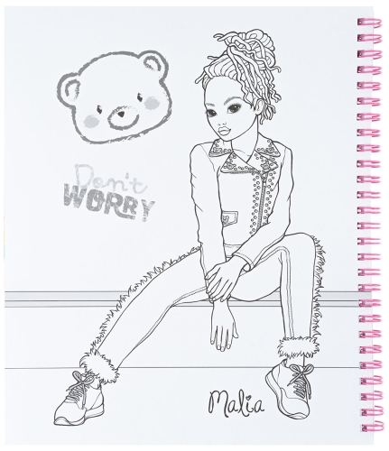 Картинка Альбом для творчества и рисования TOPModel TEDDY COOL Colouring Book раскраска топ модель для девочек 0411652 4010070594893 фото 12