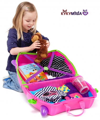 Картинка Детский чемодан Trixie розовый на колесиках Trunki 0061-GB01-P1 5055192200061 фото 4