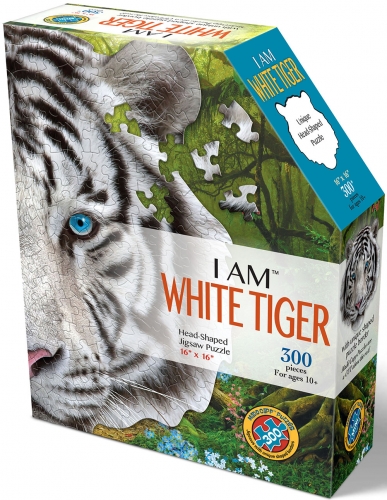 Картинка Контурный пазл Белый тигр 300 деталей I AM WHITE TIGER Madd Capp 6004 040232317996 фото 2