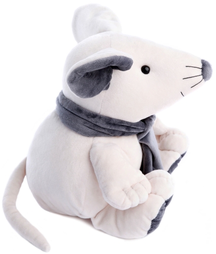 Картинка Мягкая игрушка Мышь 17 см (белая) Lapkin AT365275 4627093652754 фото 5