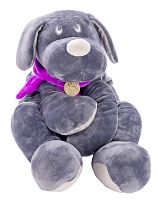 Картинка Игрушка мягкая Собака 45 см (серая/фиолетовая) Lapkin AT365215 4627093652150