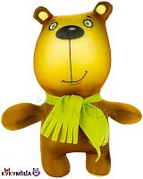 Картинка Антистрессовая игрушка Звери в шарфах Медведь 36*23 см Штучки, к которым тянутся ручки 14аси37мив-1 4660003725742