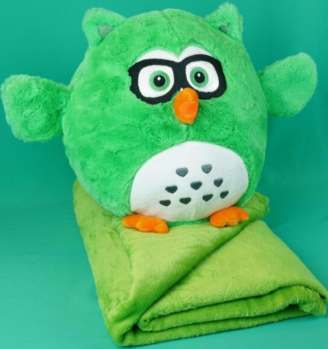 Картинка Мягкая игрушка Сова с пледом 28 см (зеленая) ТО-МА-ТО DL402813002GN 4610136046191 фото 6