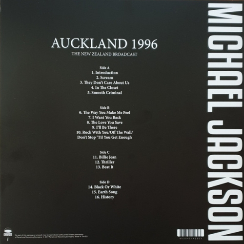 Картинка Michael Jackson Auckland 1996 The New Zealand Broadcast (2LP) Parachute Recording 400639 803343142303 фото 2