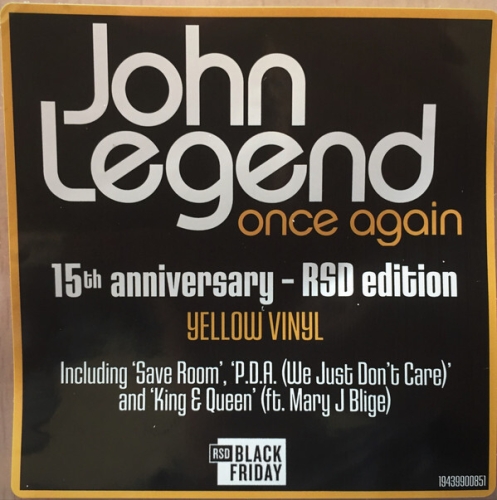 Картинка John Legend Once Again Yellow Vinyl (2LP) Sony Music 401683 194399008515 фото 3