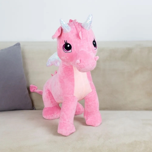 Картинка Мягкая игрушка Дракон 45 см (розовый) ТО-МА-ТО JX604518803P 4660185257444 фото 2