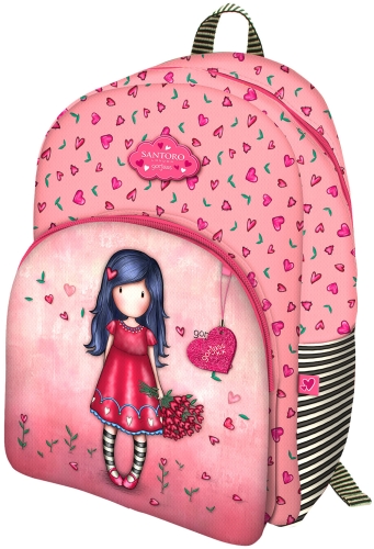 Картинка Рюкзак с карманом на молнии Gorjuss Sparkle & Bloom Love Grows Санторо для девочек SL690GJ16 5018997629123 фото 2