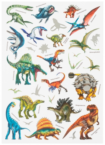 Картинка Альбом для рисования с набором цветных карандашей для мальчиков Dino World Динозавр раскраска для творчества 046852 4010070449278 фото 3