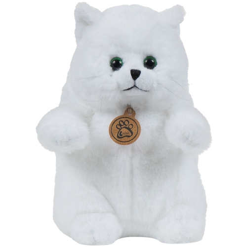 Картинка Игрушка мягкая Толстый кот 20 см (белый) Lapkin AT365248 4627093652488