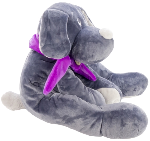 Картинка Игрушка мягкая Собака 45 см (серая/фиолетовая) Lapkin AT365215 4627093652150 фото 3