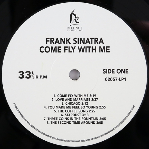 Картинка Frank Sinatra Come Fly With Me (2LP) Bellevue 392375 5711053020574 фото 3