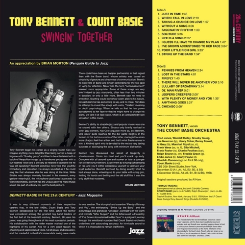 Картинка Tony Bennett & Count Basie Swingin' Together Red Vinyl (LP) 20th Century Masterworks Music 402095 8436563183348 фото 2