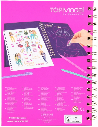 Картинка Альбом для творчества с набором неоновых ручек TOPModel Neon Doodle Топ Модель раскраска для девочек 0411484/0011484 4010070578596 фото 11