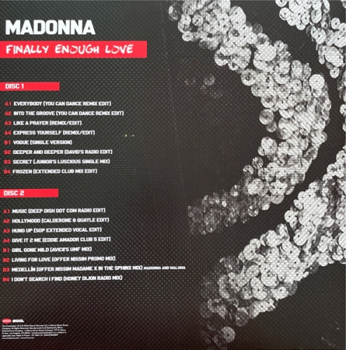 Картинка Madonna Finally Enough Love Clear Vinyl (2LP) Warner Records 392777 081227883645 фото 4