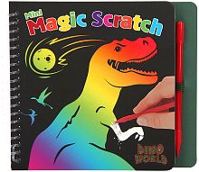 Картинка Мини-Альбом для творчества рисования Волшебное царапание Dino World Magic Scratch Динозавр Скретчинг 0410711 4010070418458