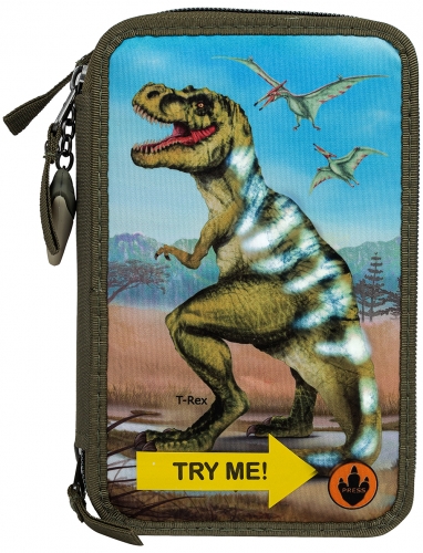 Картинка Пенал с наполнением и подсветкой Dino World Динозавр 0410642/0010642 4010070414153 фото 7