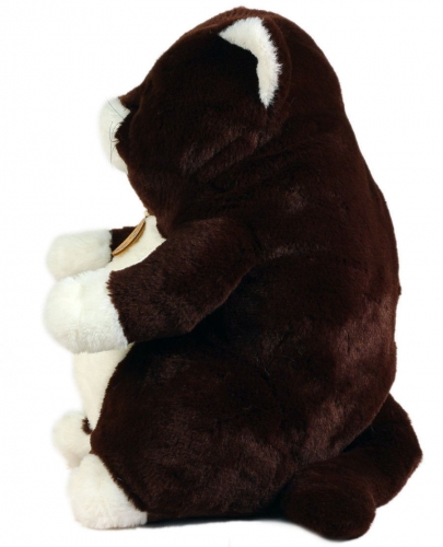 Картинка Игрушка мягкая Толстый кот 33 см (горький шоколад) Lapkin AT365260 4627093652600 фото 3