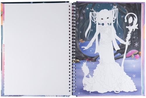 Картинка Альбом для раскрашивания Fantasy Model с музыкой и подсветкой Ледяная принцесса 0410727/0010727 4010070420307 фото 5
